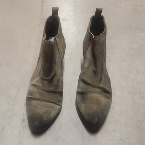 Coconuts by Matisse Olive Green Suede Chelsea Heeled Boots